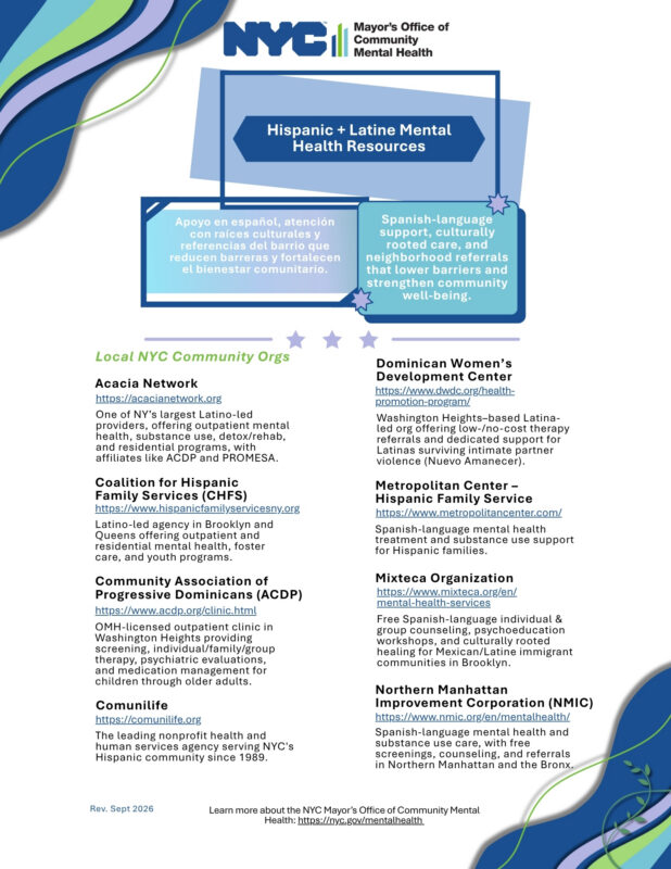 English version of Hispanic and Latine mental health guide