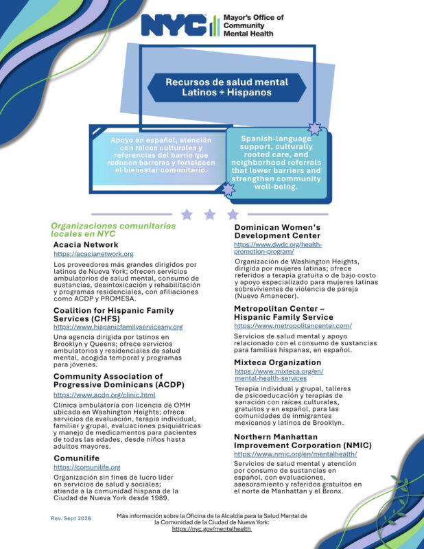 Spanish version of Hispanic and Latine Mental Health Guide